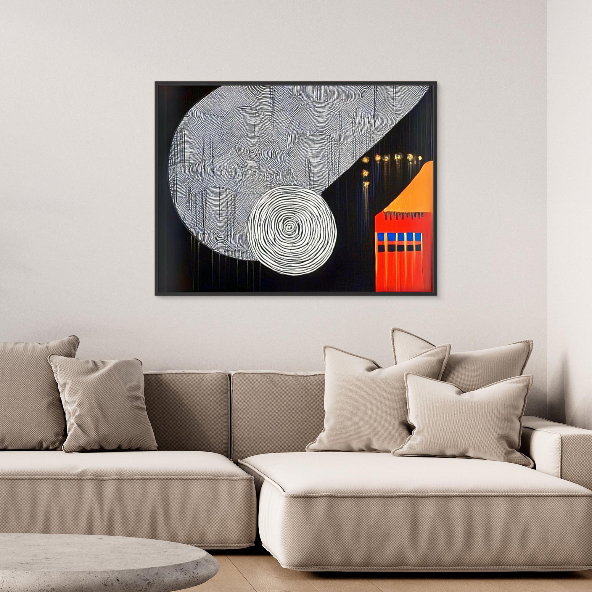 Canvas Print : Abstract Confluence - Modern Ripple Effect Canvas Art