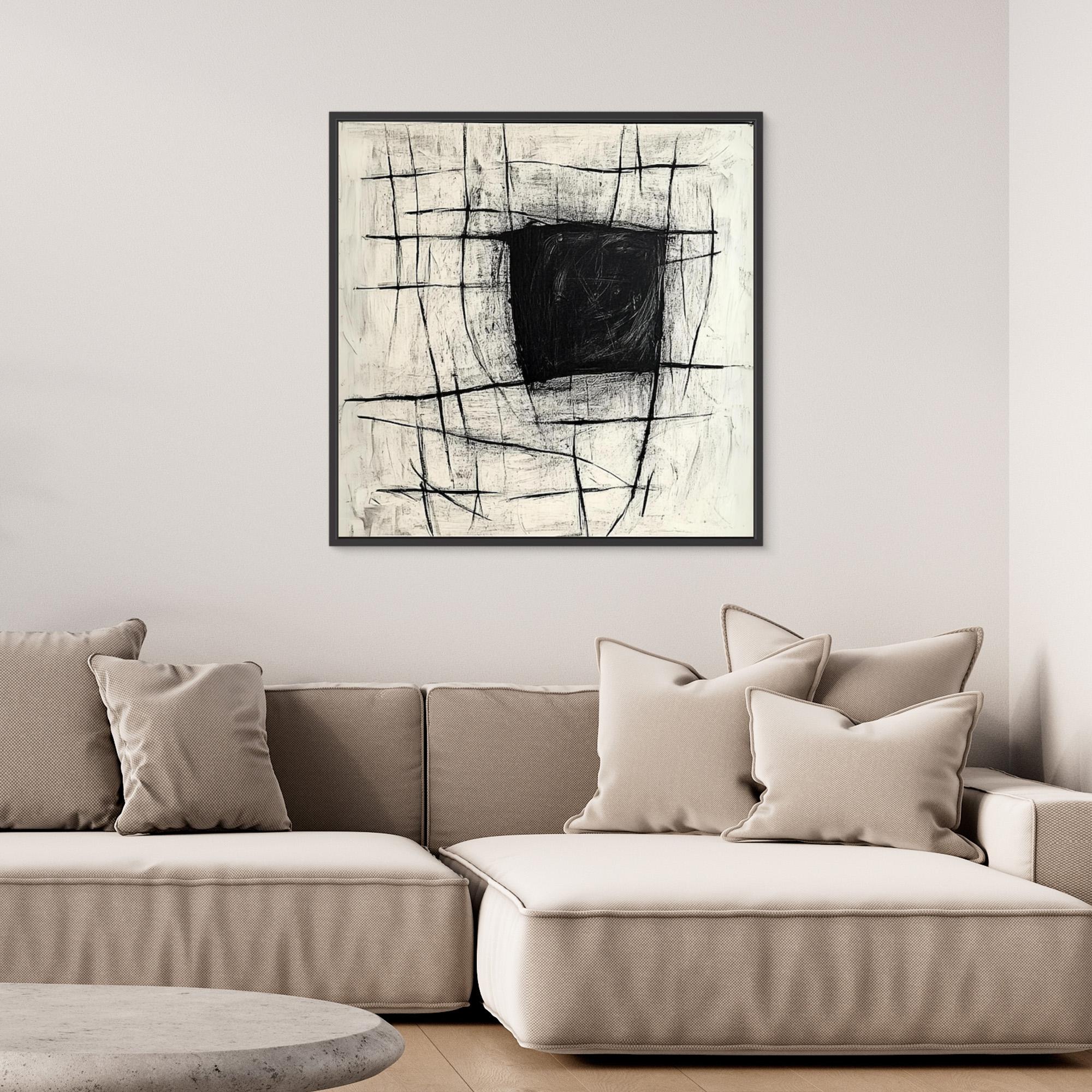 Canvas Print : Monochrome Void - Monochrome Wall Art for Living Room