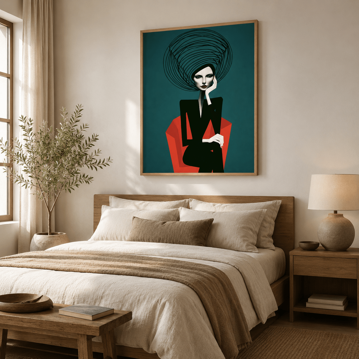Teal Wall Art Canvas Print — Teal Vogue by Rossetti Art