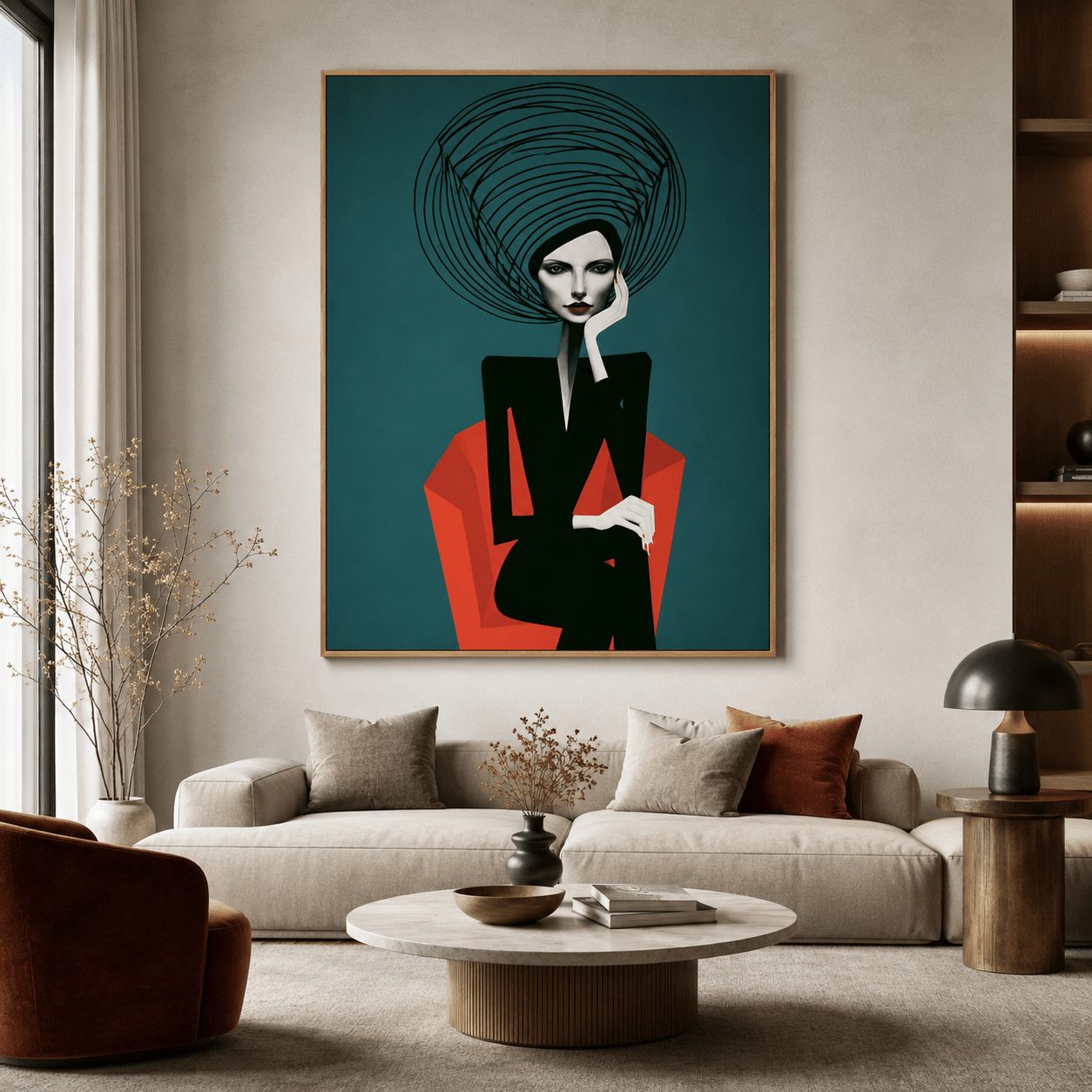 Teal Wall Art Canvas Print — Teal Vogue by Rossetti Art