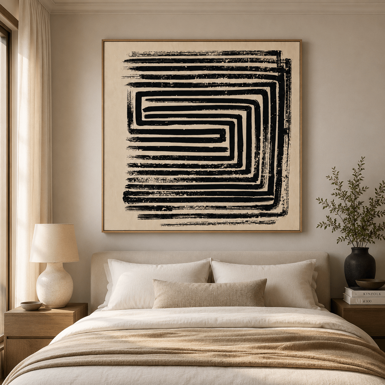 Textured Abstract Wall Art Canvas — Inward by Rossetti Art