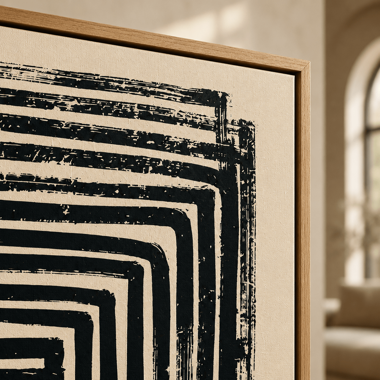 Textured Abstract Wall Art Canvas — Inward by Rossetti Art