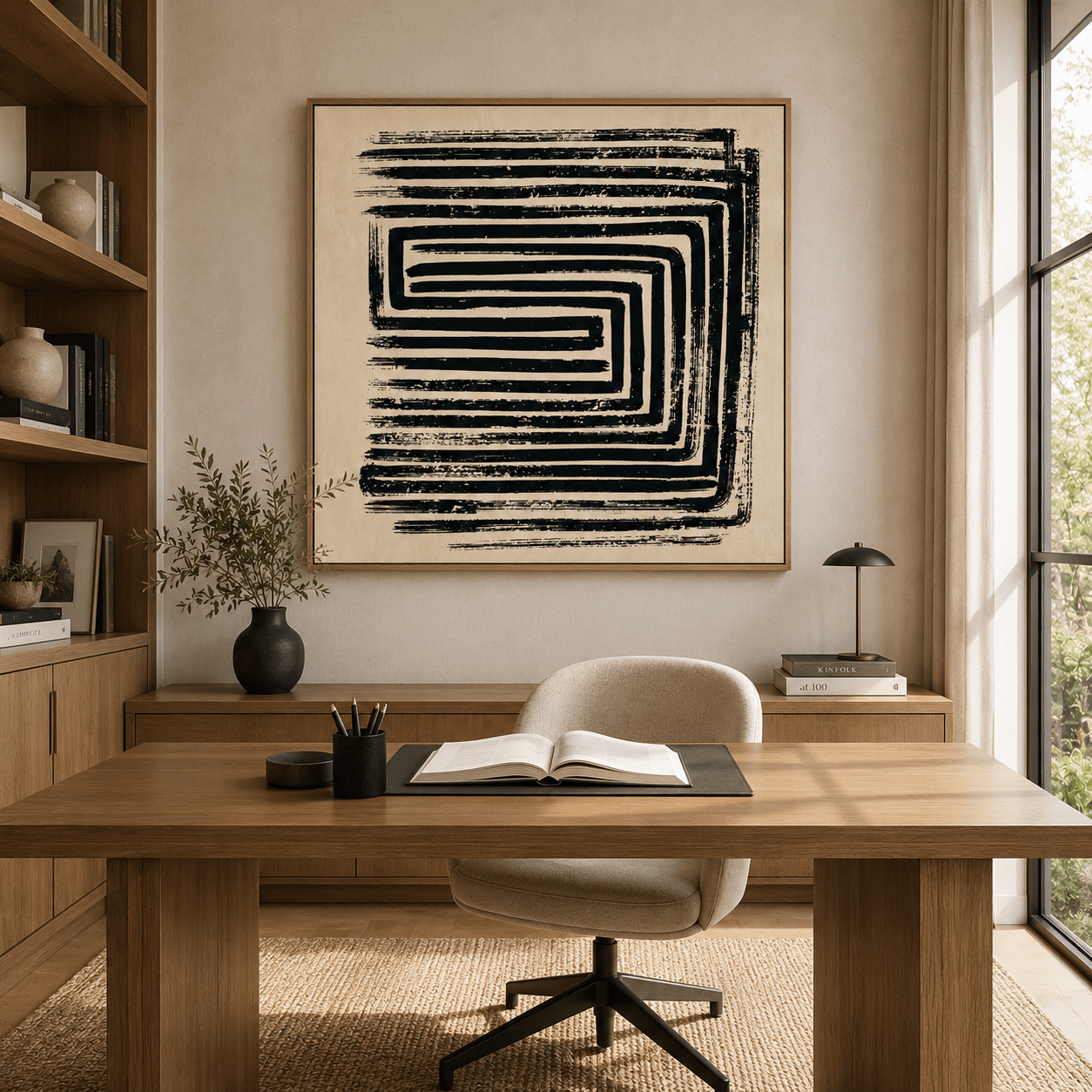 Textured Abstract Wall Art Canvas — Inward by Rossetti Art