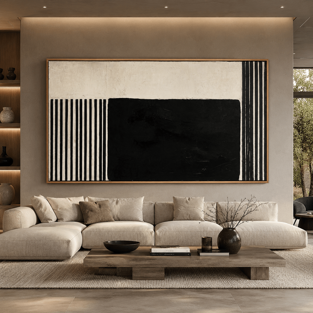 Textured Abstract Wall Art for Living Room Painting — Divide by Rossetti Art