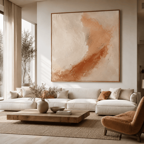 Textured Wall Art Original Painting — Ember Drift by Rossetti Art