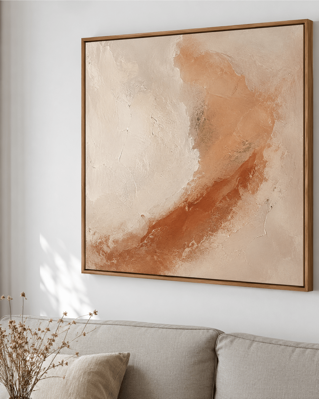 Textured Wall Art Original Painting — Ember Drift by Rossetti Art
