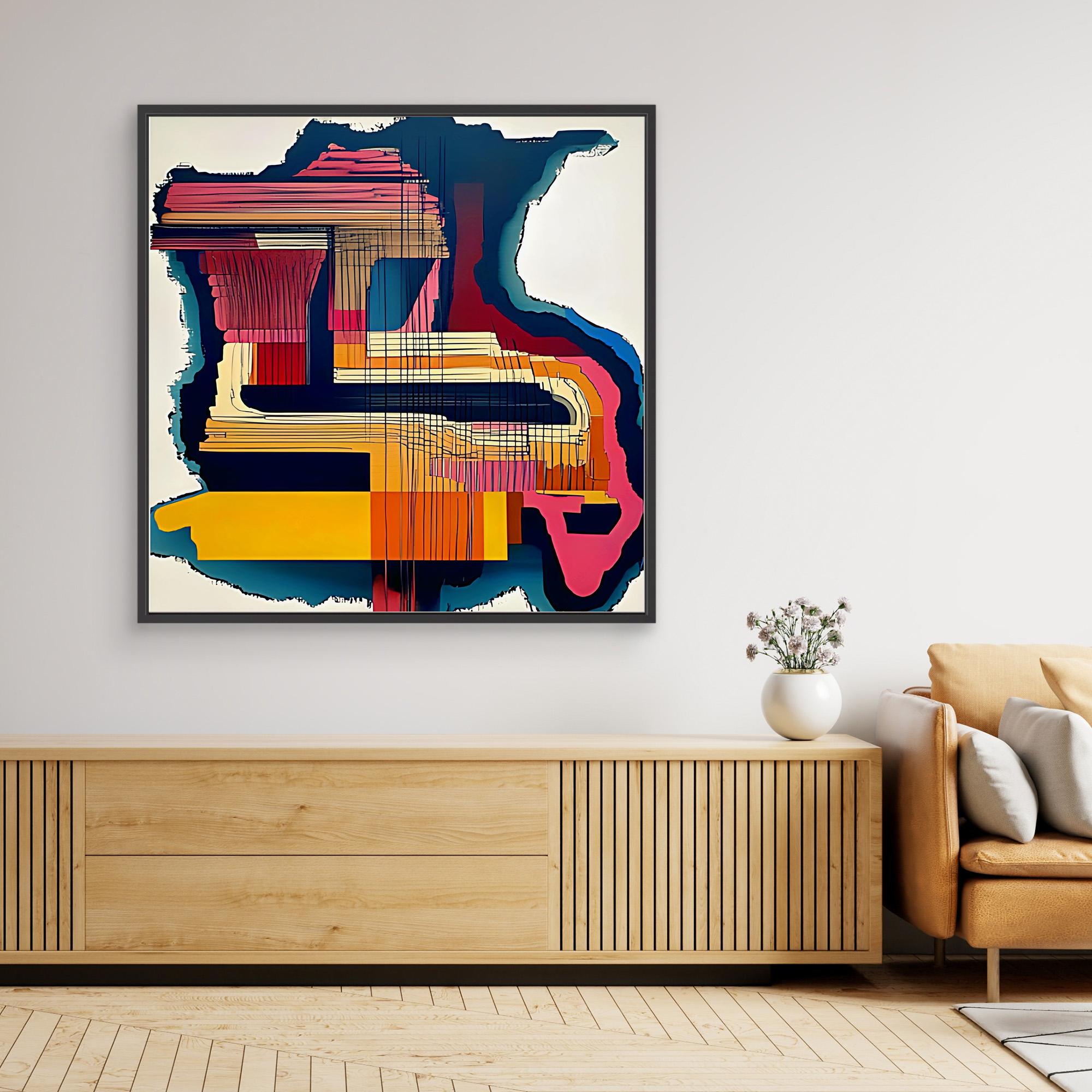 Canvas Print: Vivid Flow - Abstract Geometric Wall Art