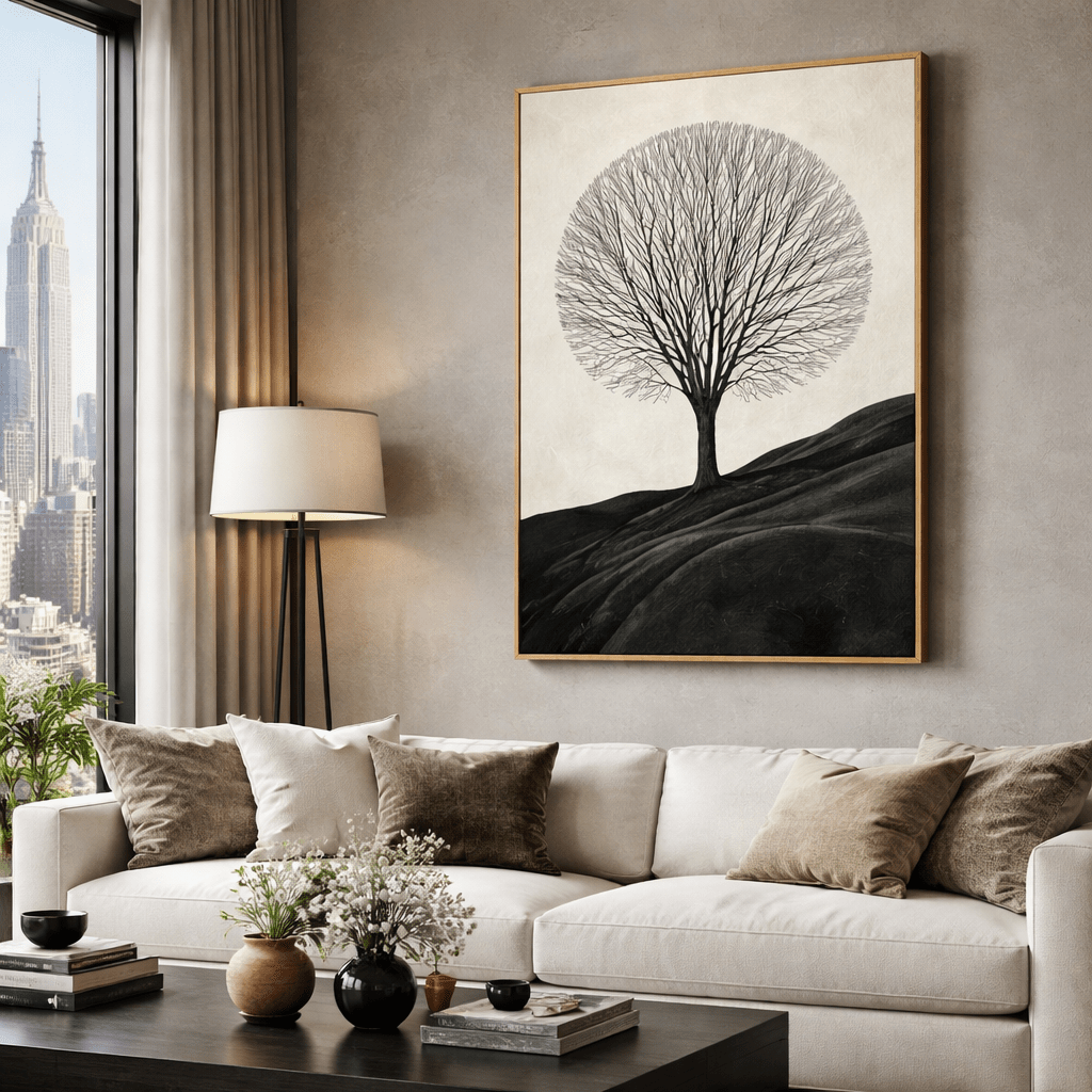 Tree Canvas Wall Art for Living Room