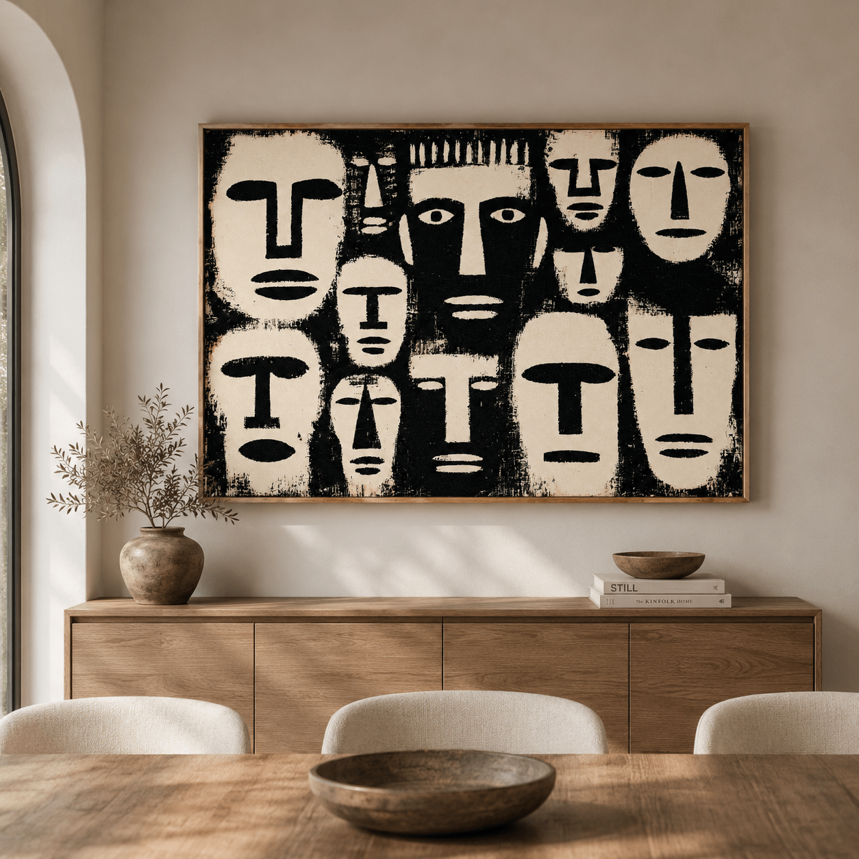 Tribal Mask Wall Art Canvas Print — Elders by Rossetti Art