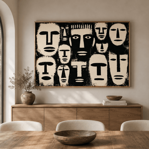Tribal Mask Wall Art Canvas Print — Elders by Rossetti Art