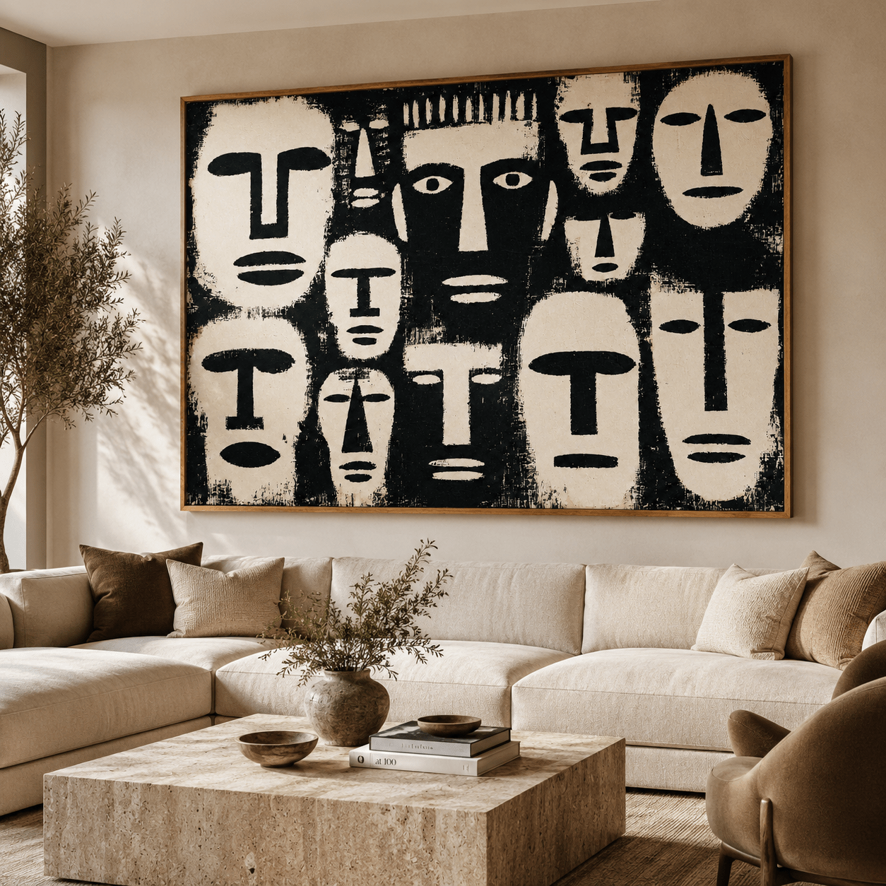 Tribal Mask Wall Art Canvas Print — Elders by Rossetti Art