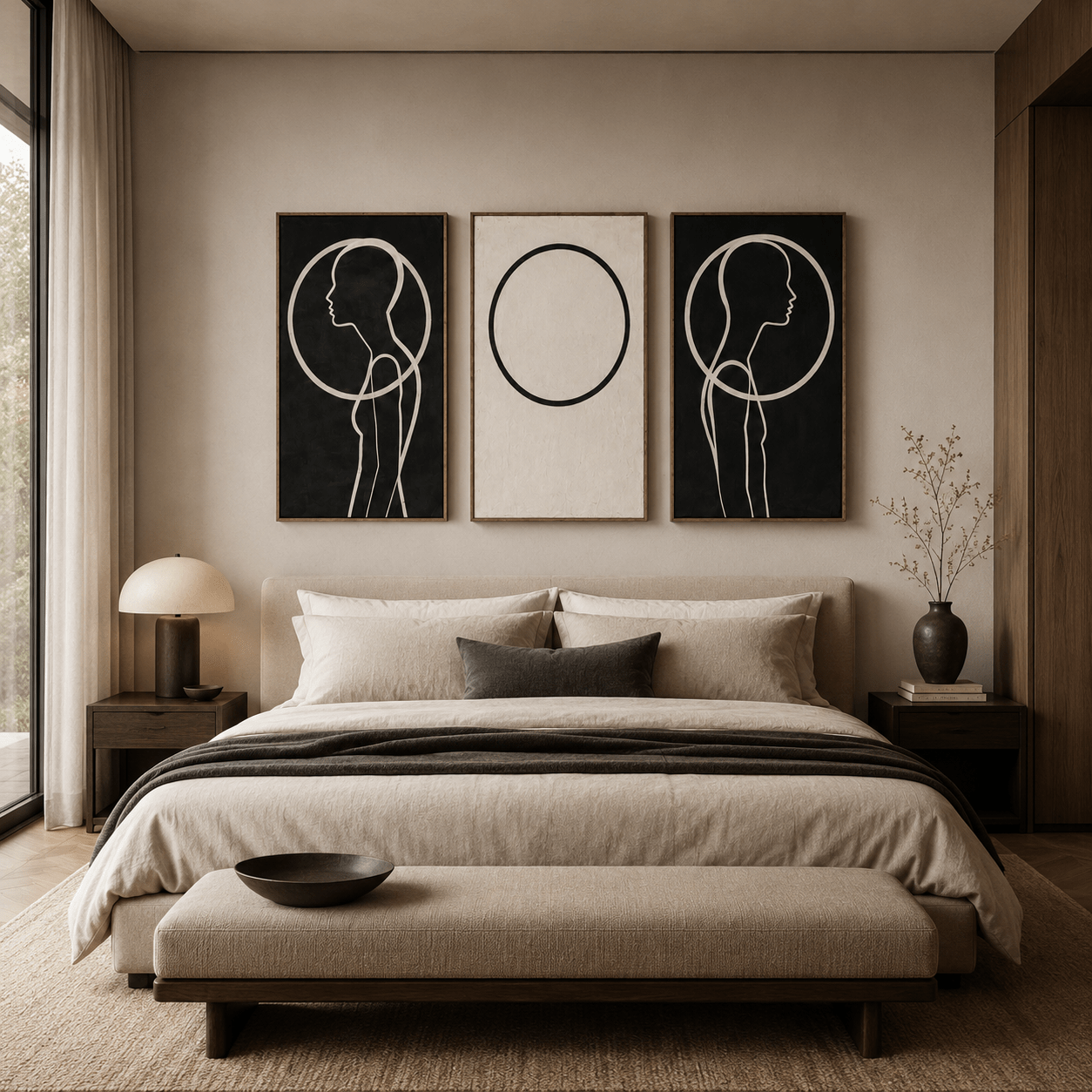Triptych Canvas Print — Orbit by Rossetti Art