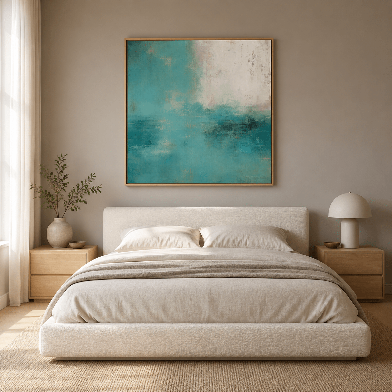 Turquoise Abstract Wall Art — Tidal Veil