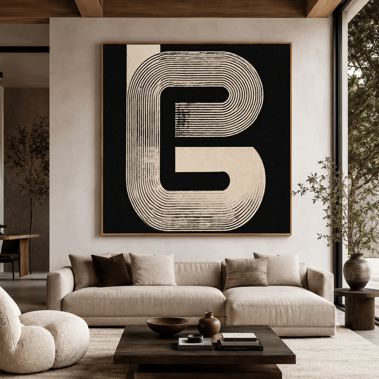 Typographic Wall Art Canvas Print — Glyph by Rossetti Art