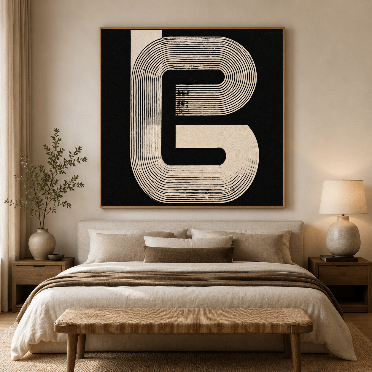 Typographic Wall Art Canvas Print — Glyph by Rossetti Art