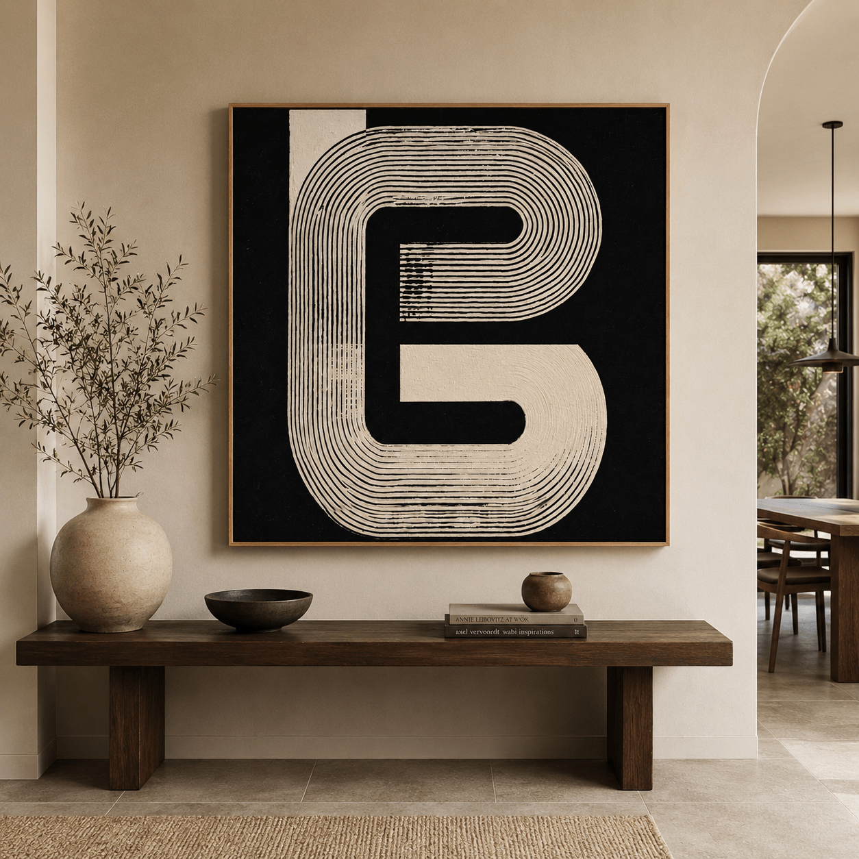 Typographic Wall Art Canvas Print — Glyph by Rossetti Art