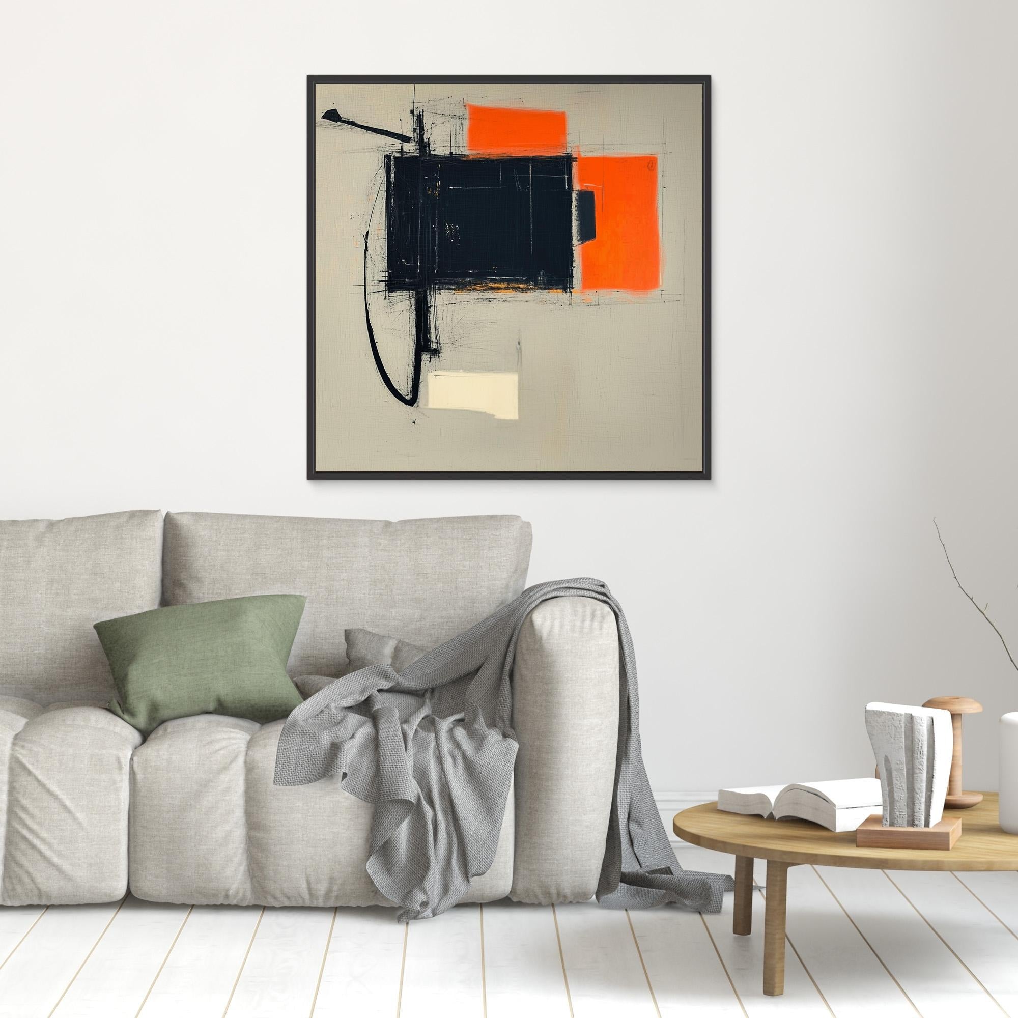 Canvas Print: Ember Frames - Abstract Modern Art Canvas