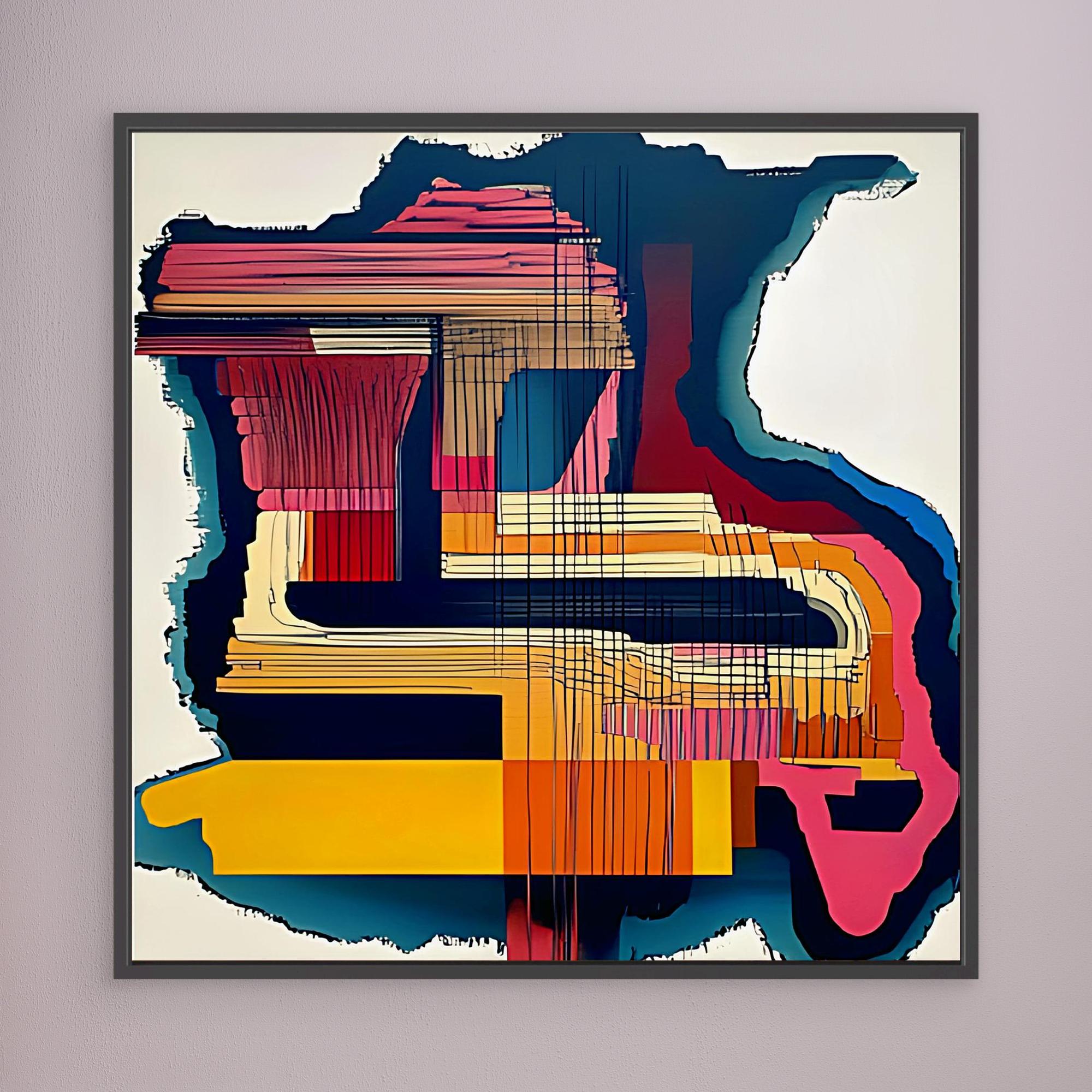 Canvas Print: Vivid Flow - Abstract Geometric Wall Art