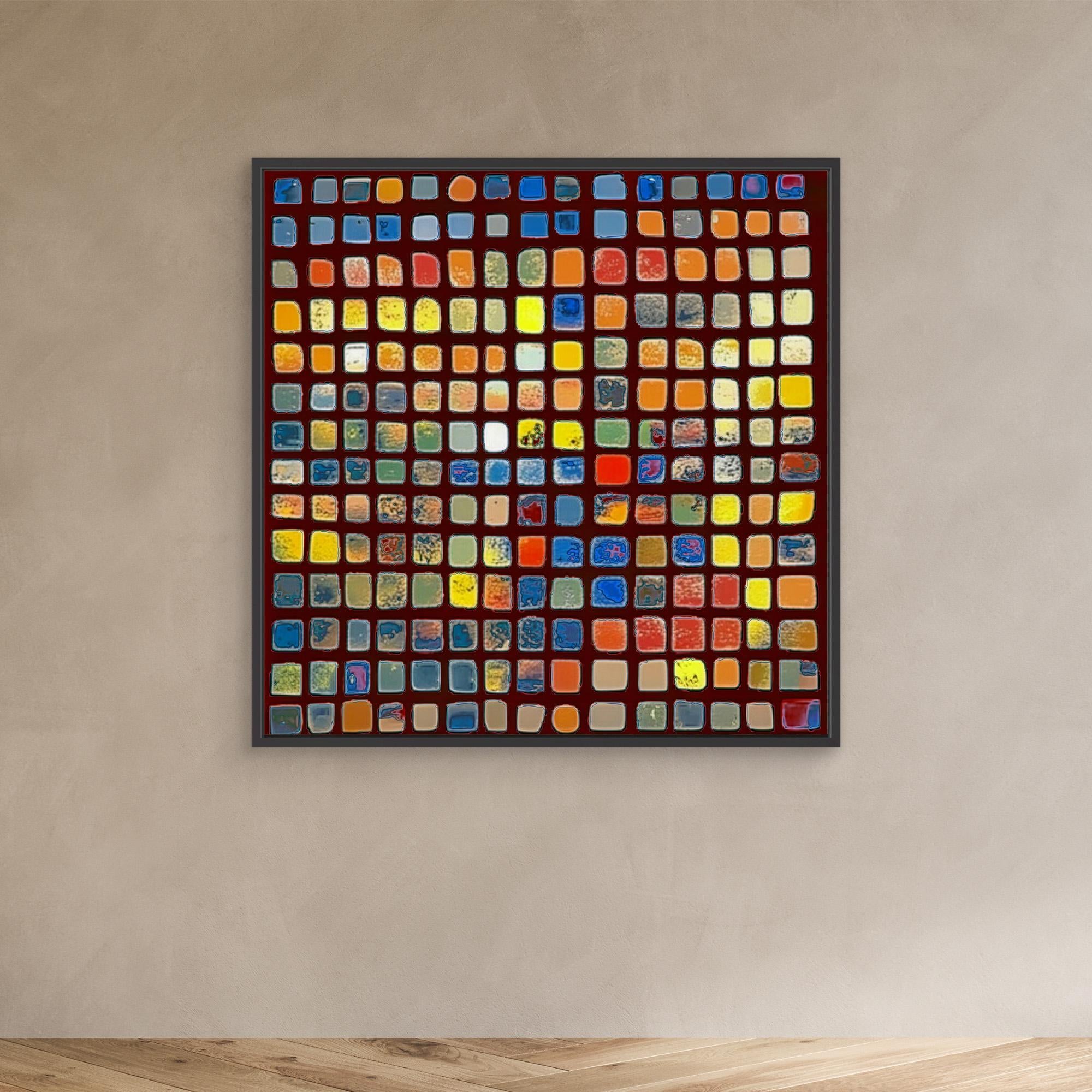 Canvas Print : Color Mosaic - Abstract Multicolor Grid Art