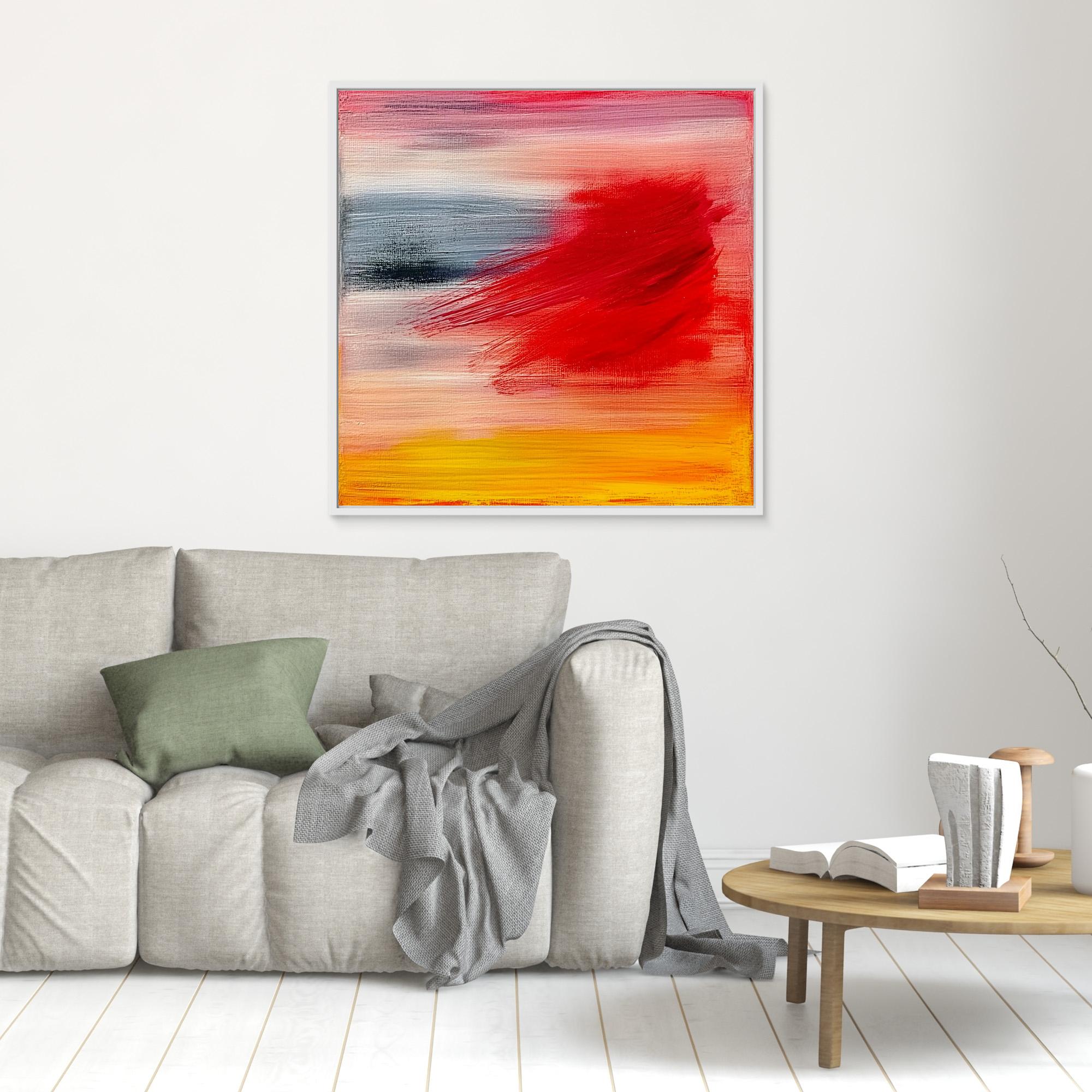 Canvas Print : Radiant Sunset Horizon - Abstract Acrylic Canvas Wall Art