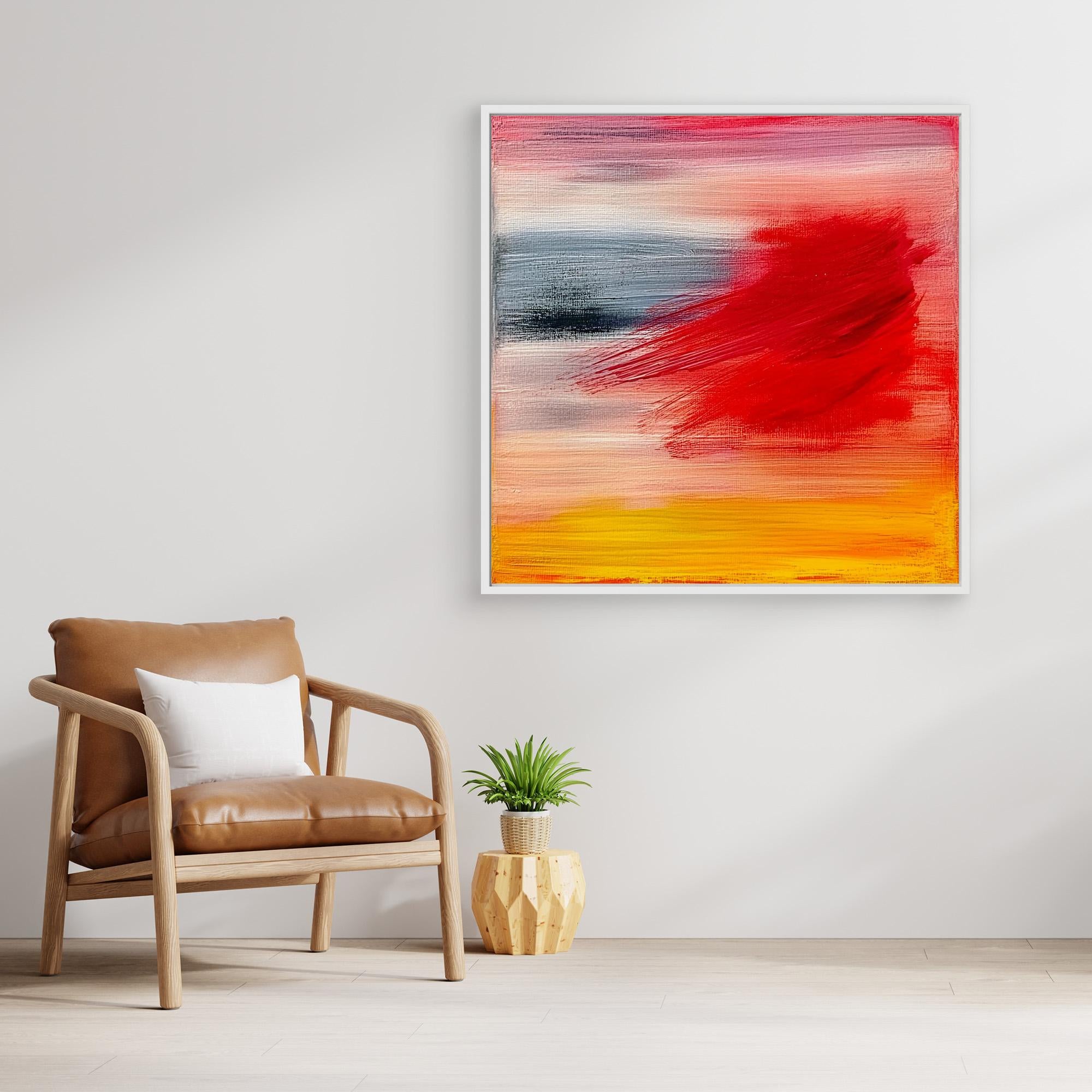 Canvas Print : Radiant Sunset Horizon - Abstract Acrylic Canvas Wall Art