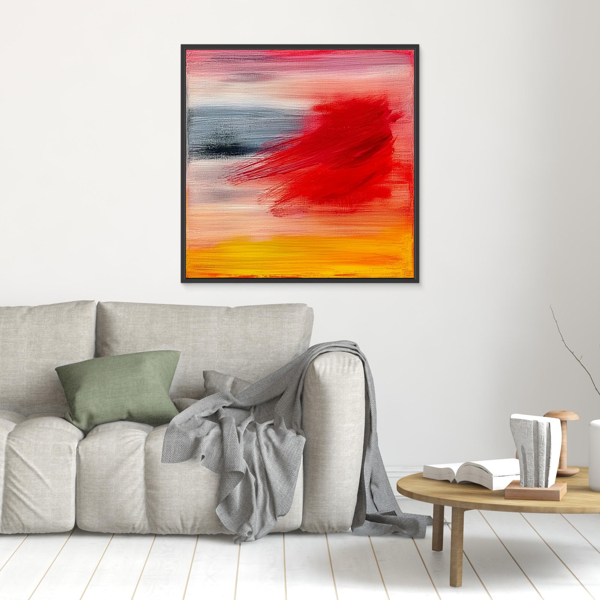 Canvas Print : Radiant Sunset Horizon - Abstract Acrylic Canvas Wall Art