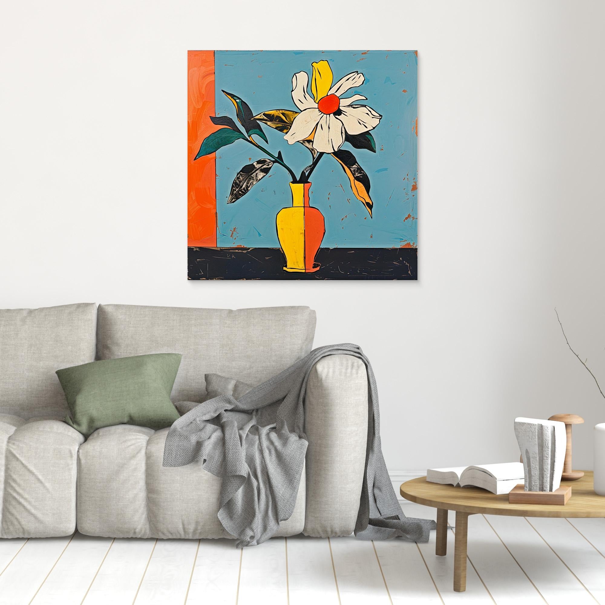 Canvas Print: Modern Bloom – Large Canvas Flower Wall Art