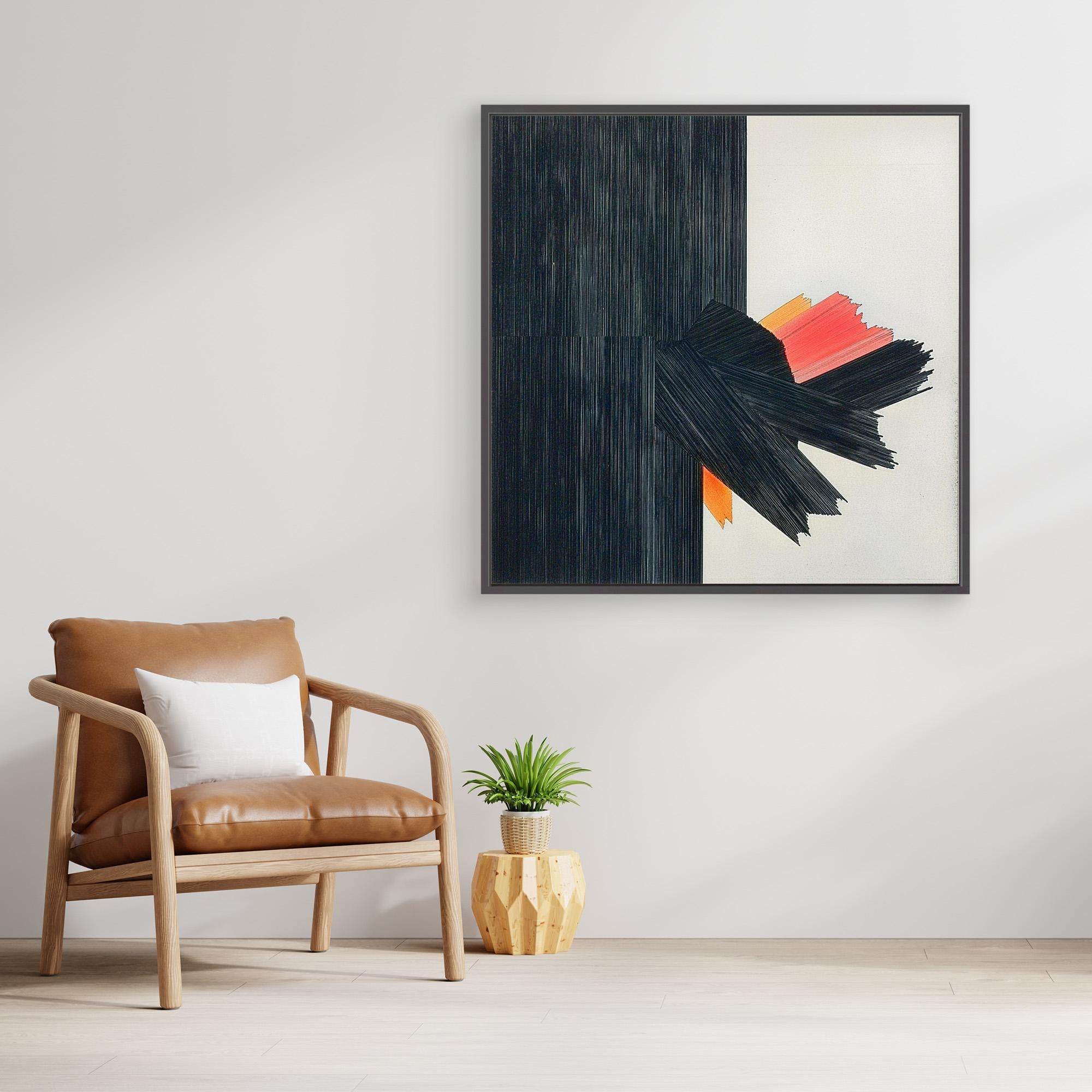 Canvas Print: Eruption of Contrast - Modern Abstract Art