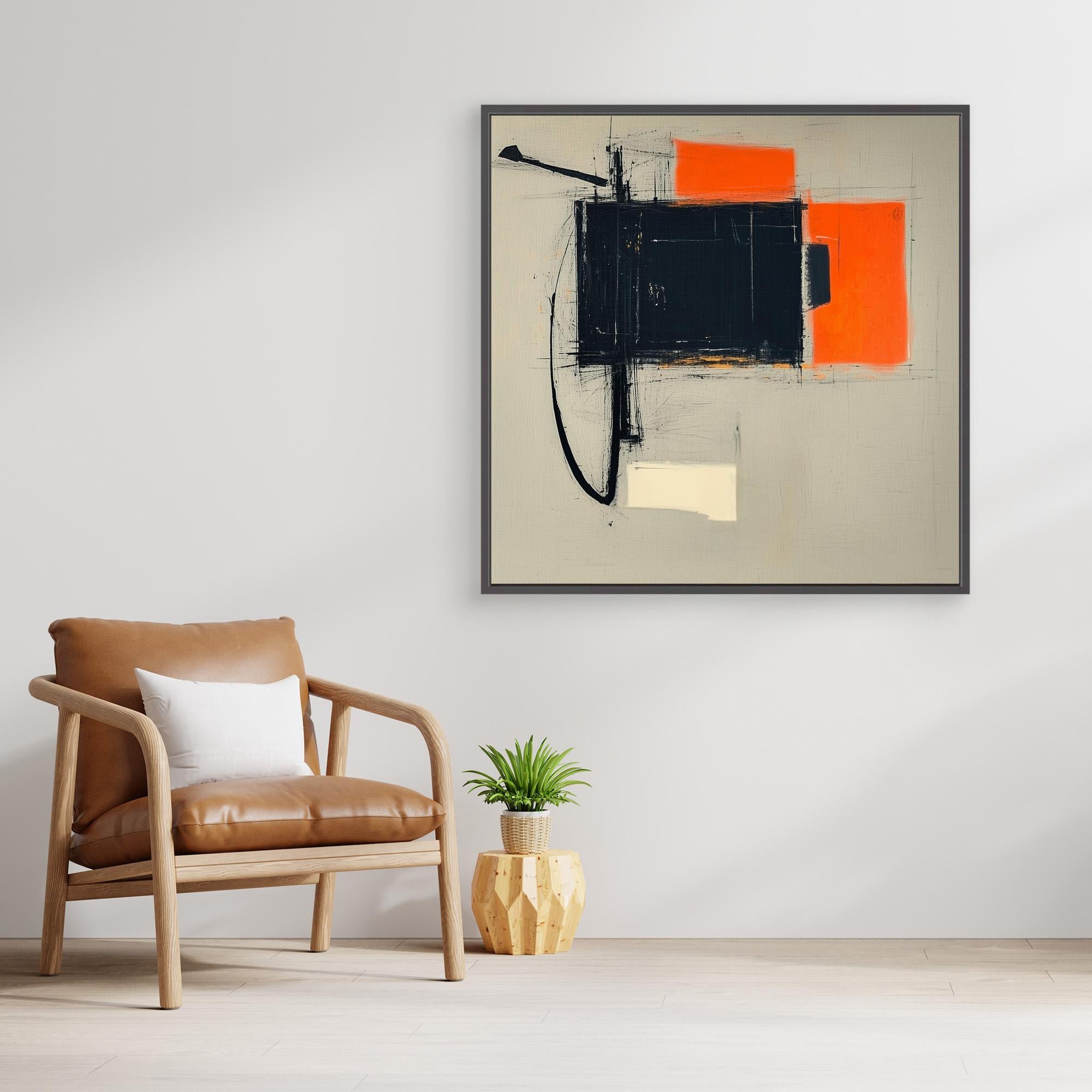 Canvas Print: Ember Frames - Abstract Modern Art Canvas