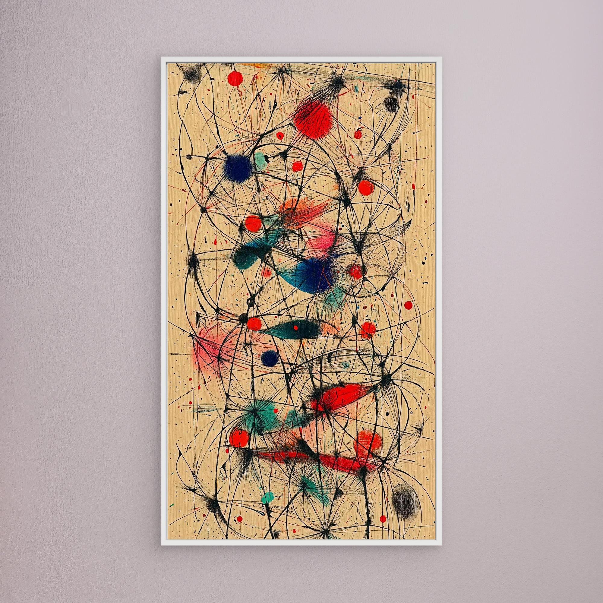 Canvas Print: Cosmic Chaos – Abstract Line Art