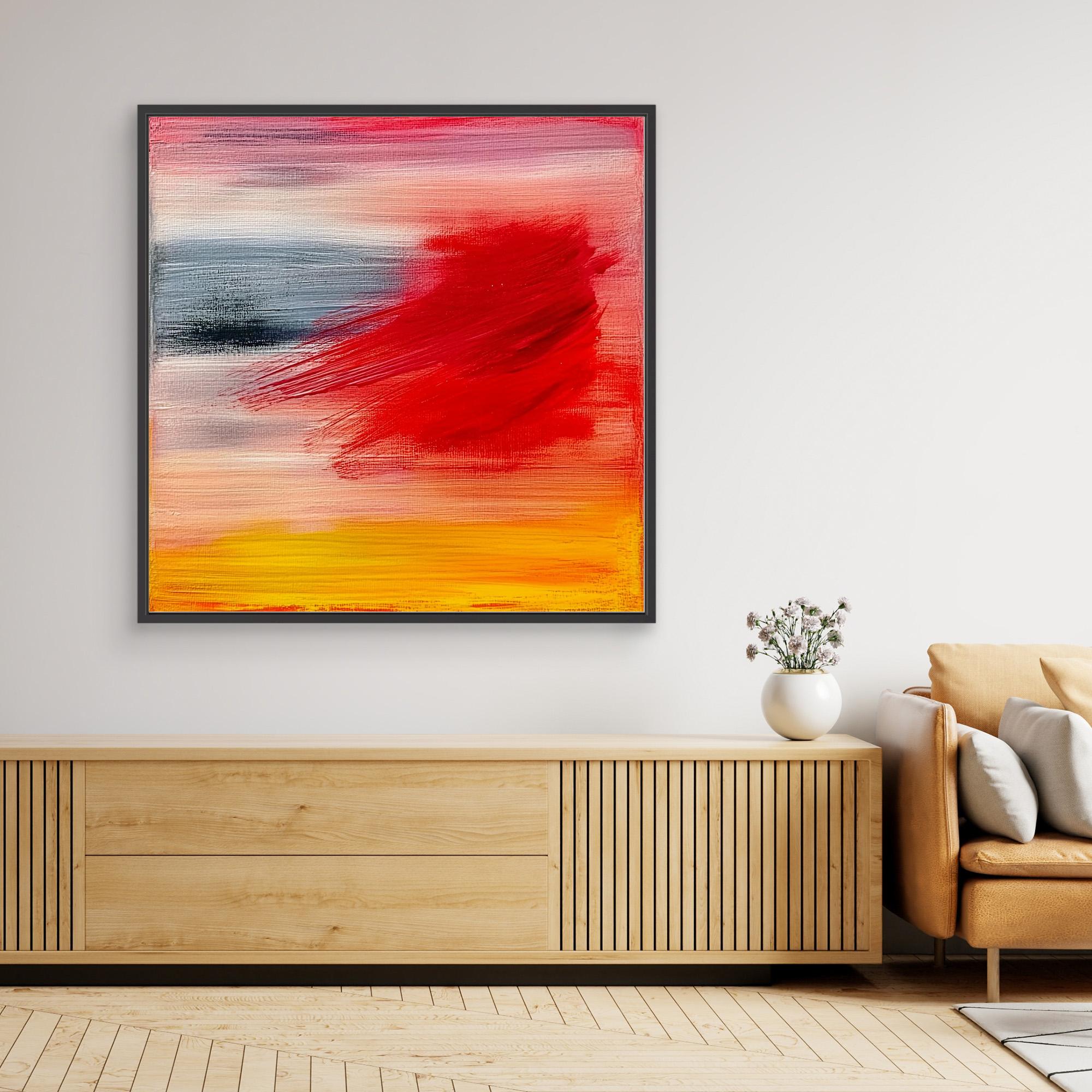 Canvas Print : Radiant Sunset Horizon - Abstract Acrylic Canvas Wall Art