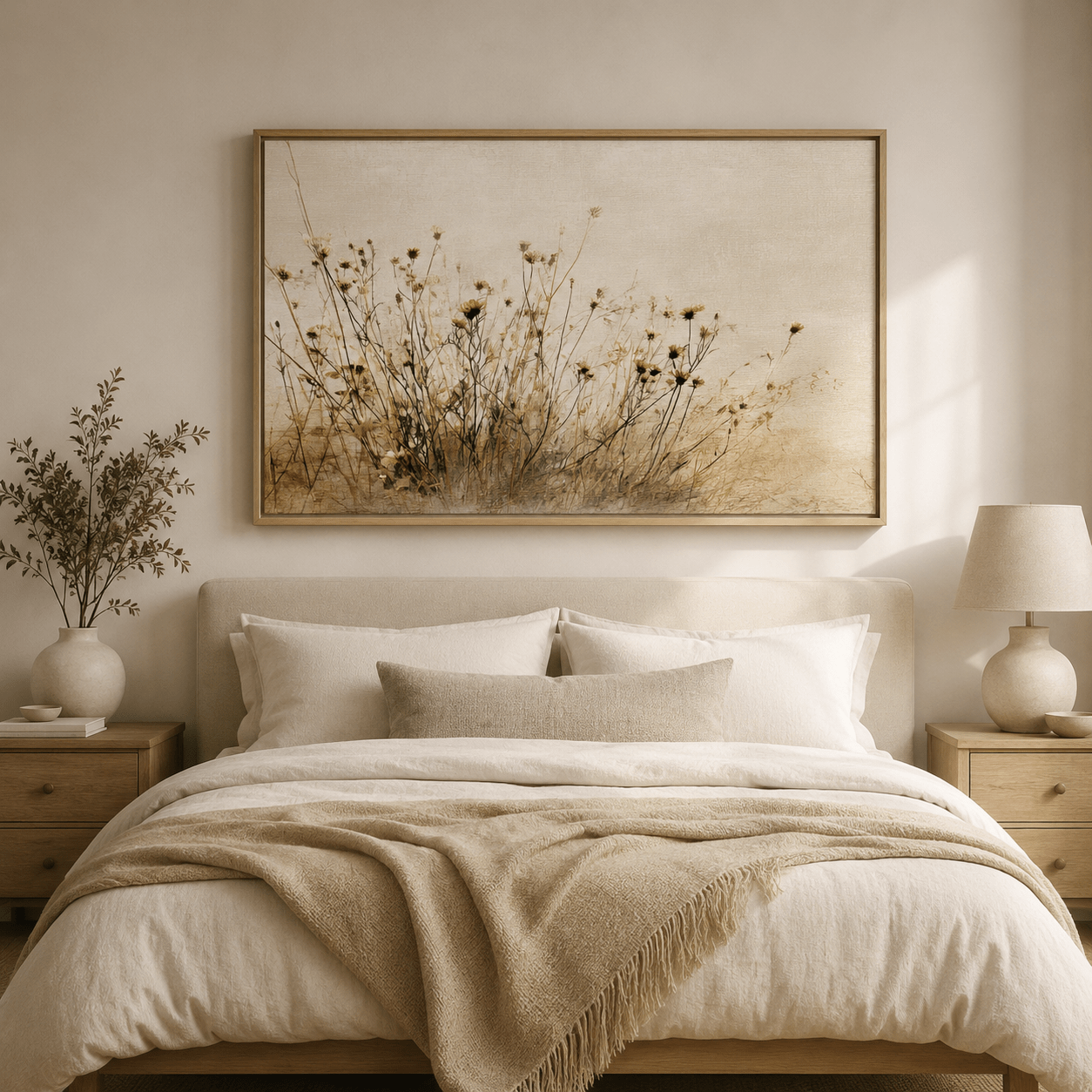 Wildflower Wall Art Canvas Print — Meadow Mist by Rossetti Art