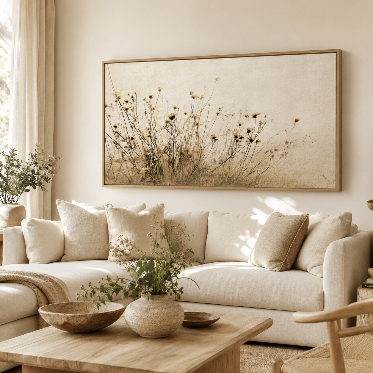 Wildflower Wall Art Canvas Print — Meadow Mist by Rossetti Art