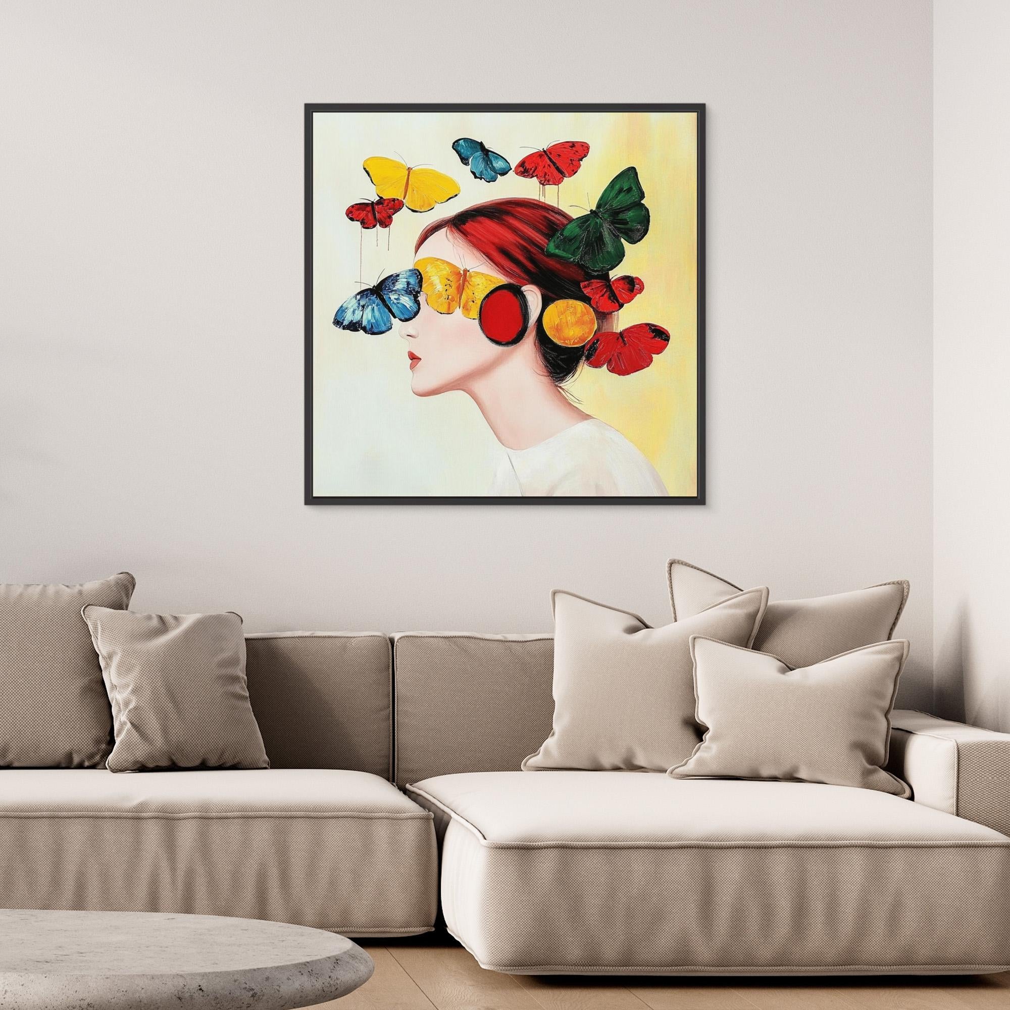 Canvas Print : Flutter of Dreams - Butterfly Portrait Art Print