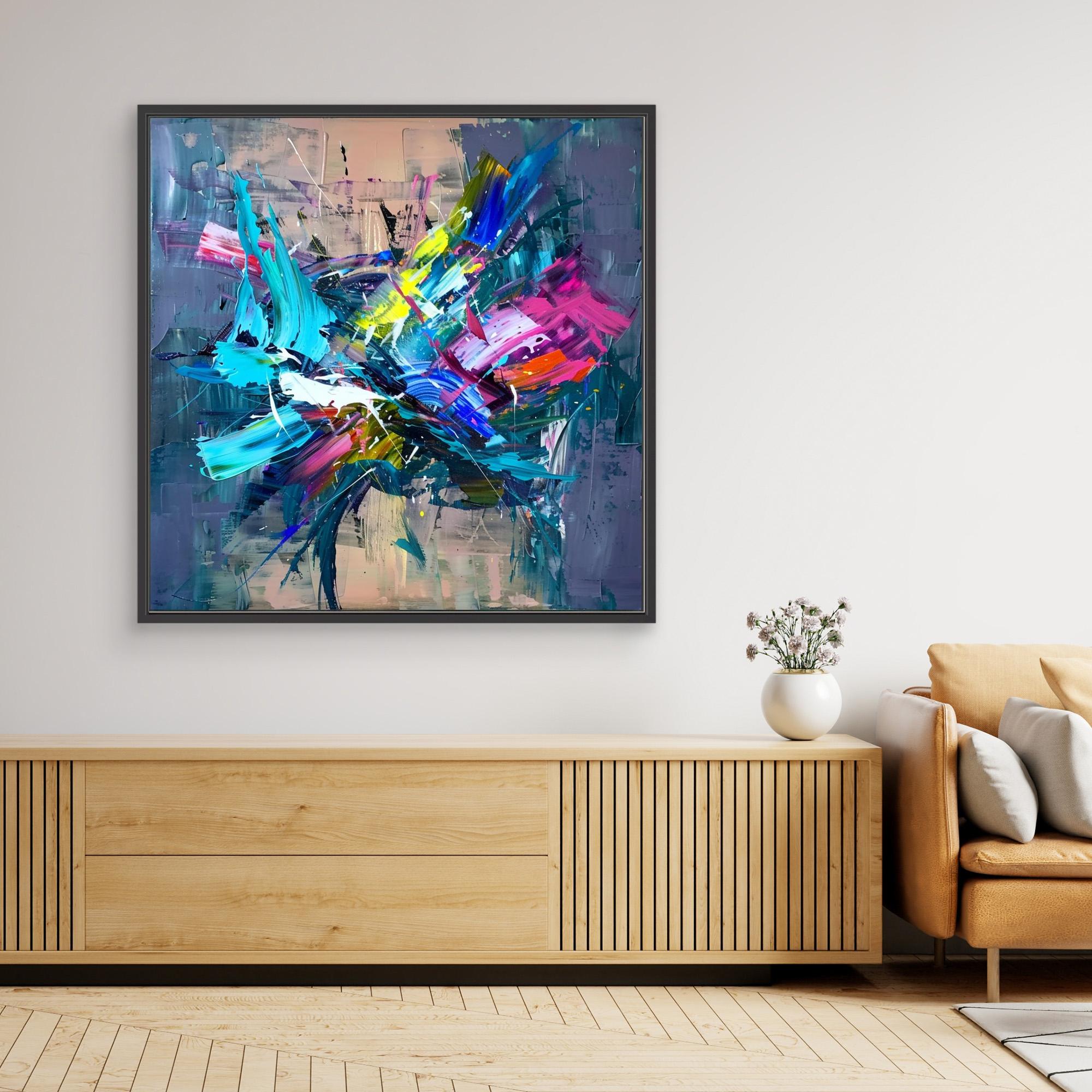 Canvas Print : Energy Unleashed - Abstract Expressionist Wall Art Print 