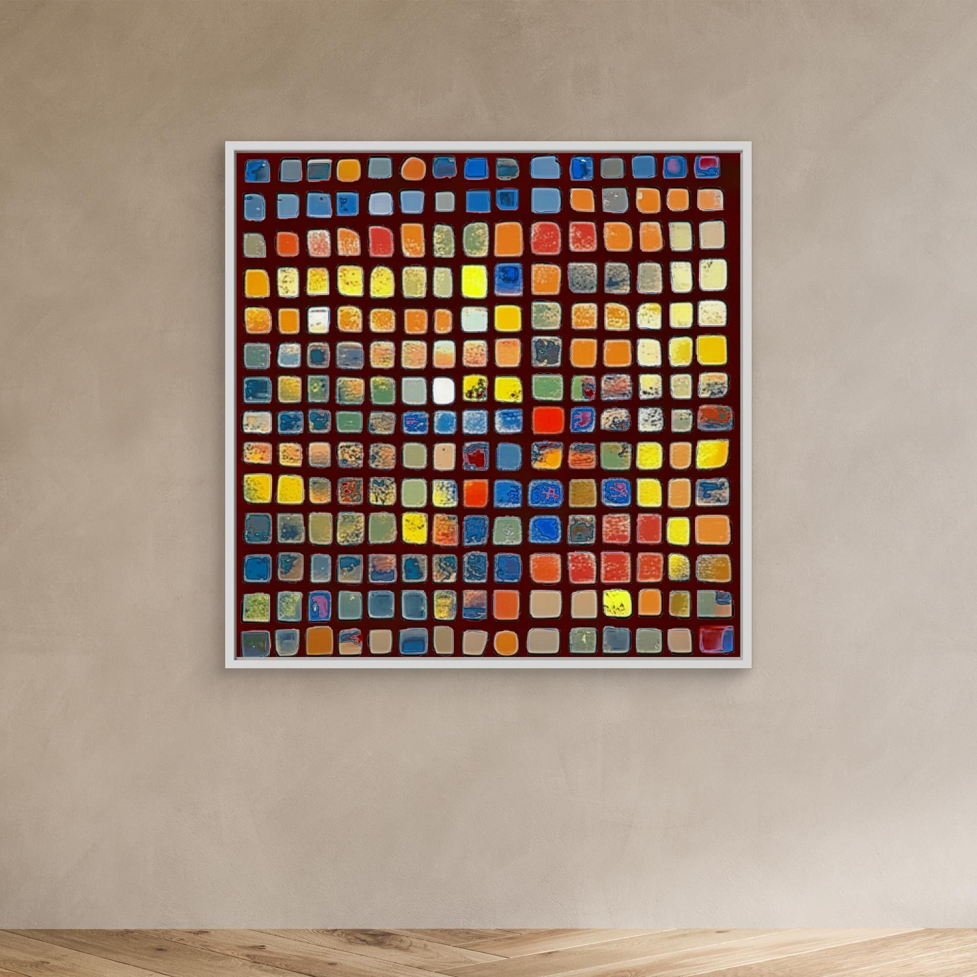 Canvas Print : Color Mosaic - Abstract Multicolor Grid Art