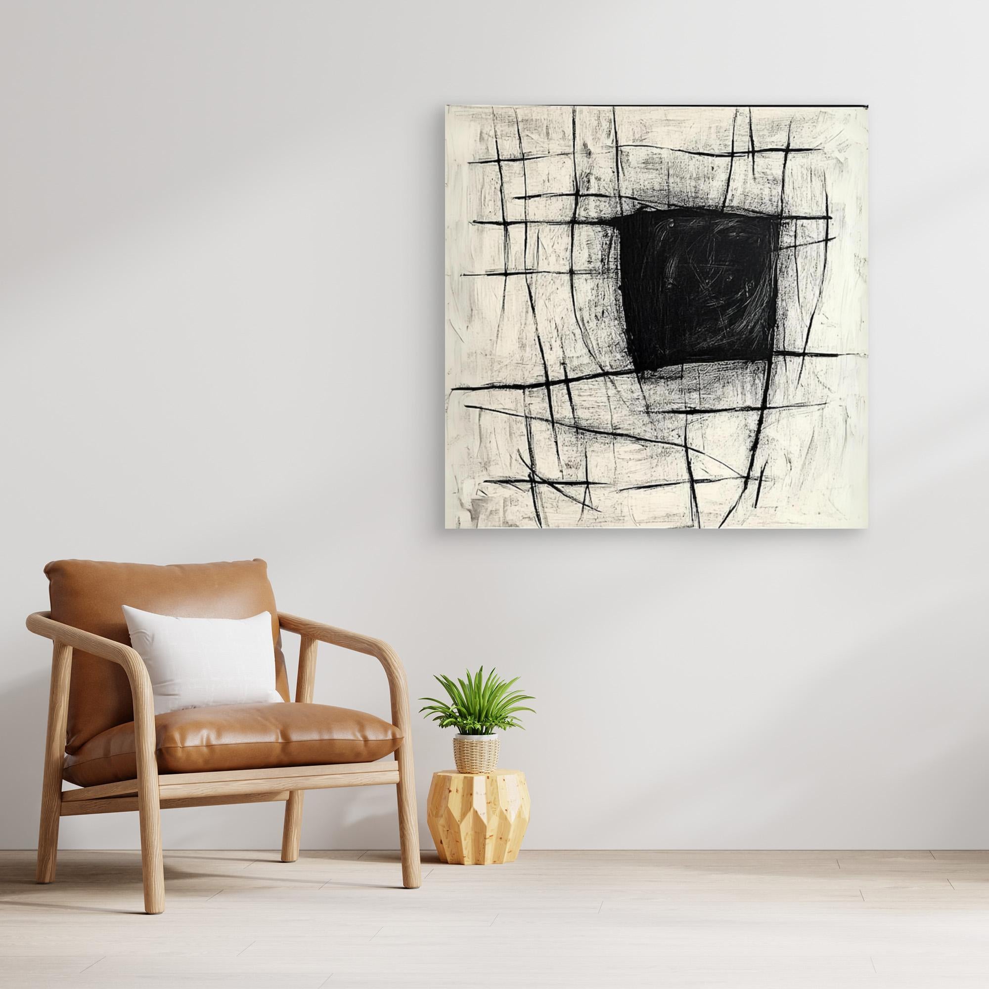 Canvas Print : Monochrome Void - Monochrome Wall Art for Living Room