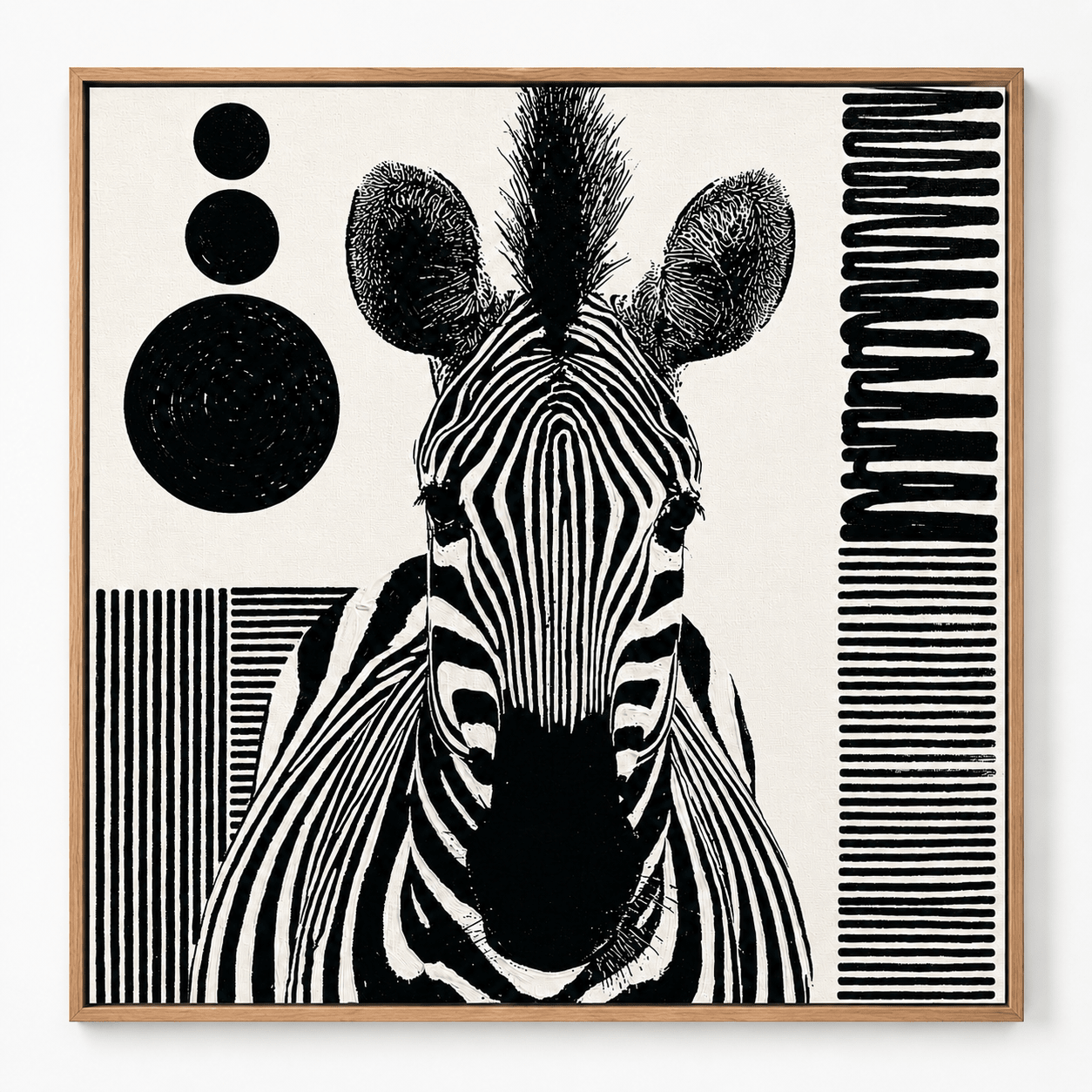 Zebra Art Print Canvas — Wild Geometry by Rossetti Art