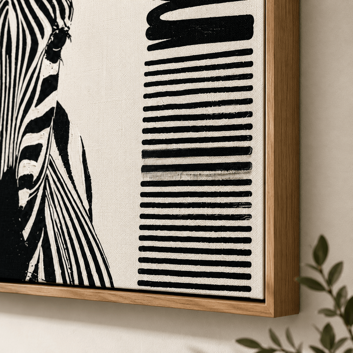 Zebra Art Print Canvas — Wild Geometry by Rossetti Art