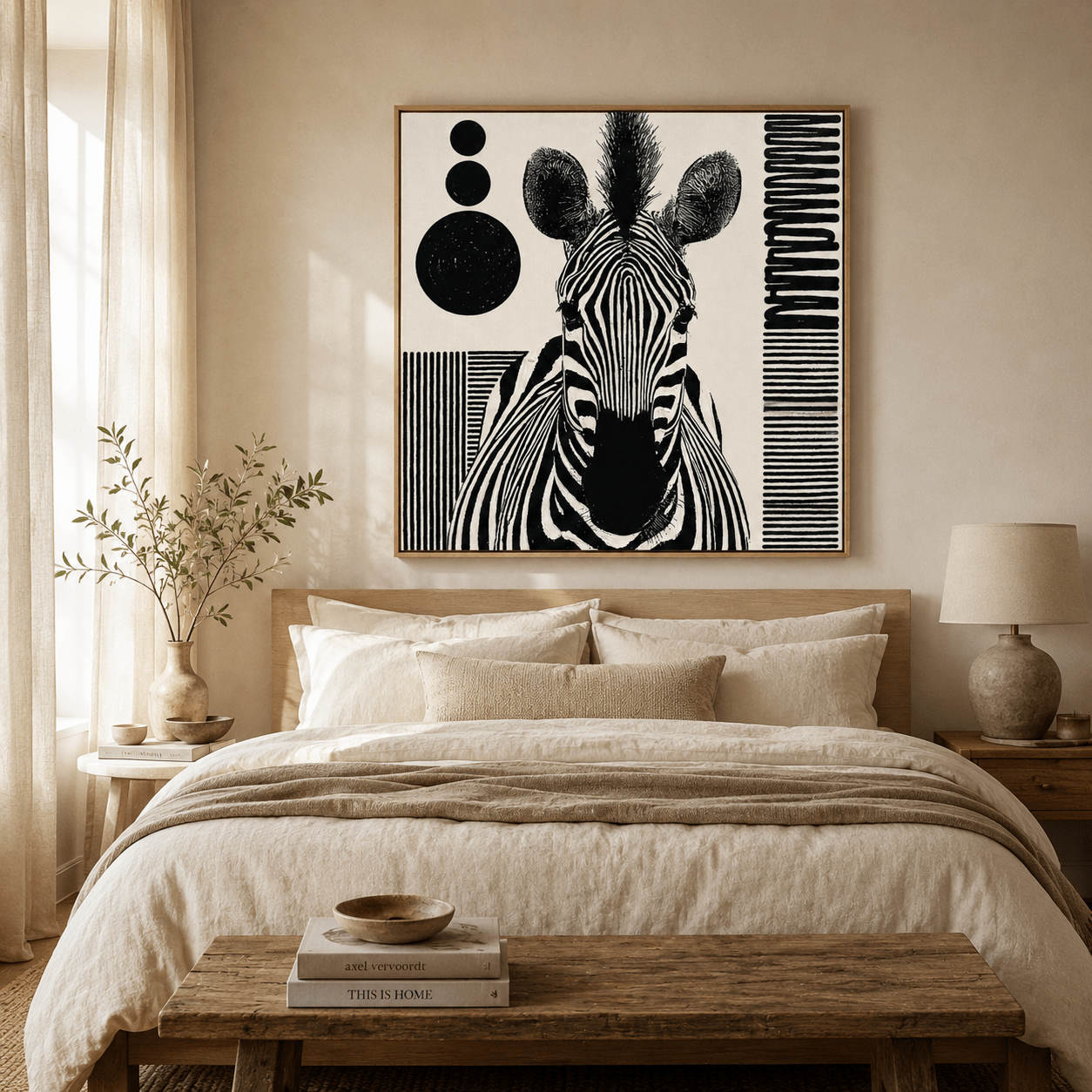 Zebra Art Print Canvas — Wild Geometry by Rossetti Art