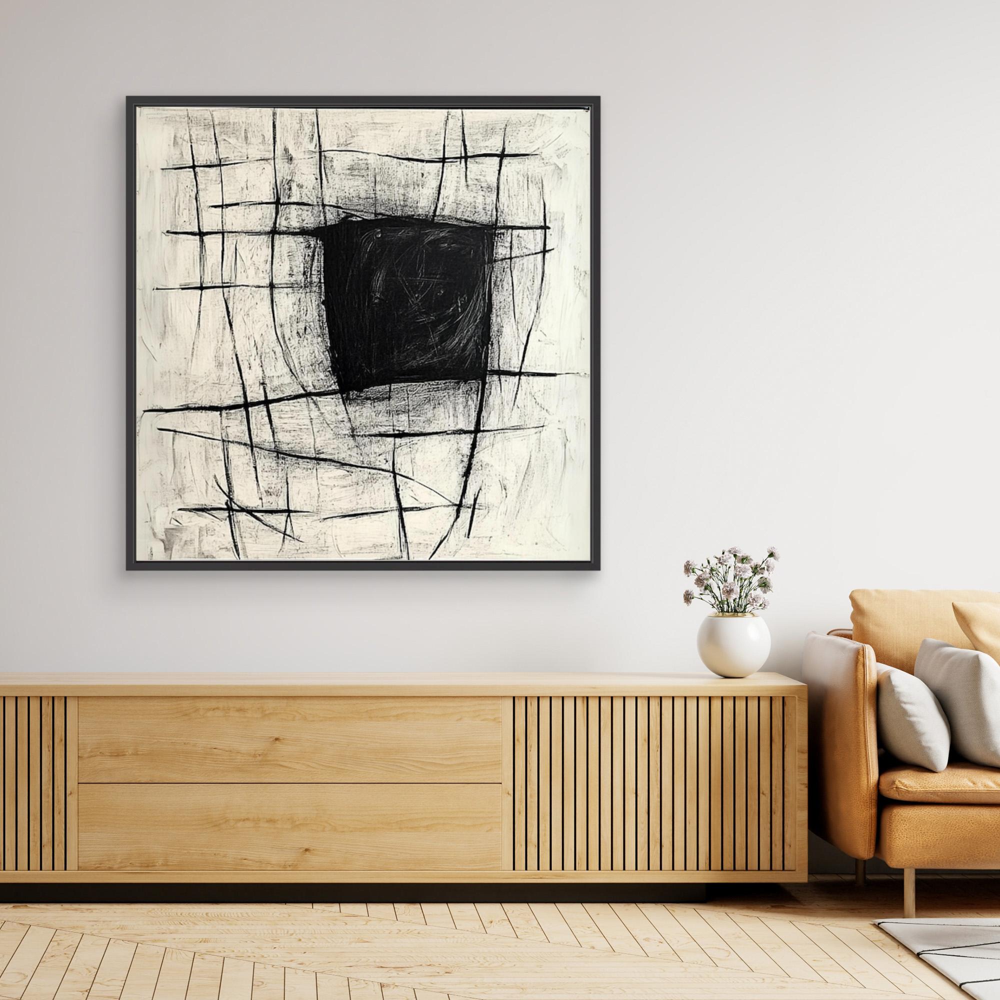 Canvas Print : Monochrome Void - Monochrome Wall Art for Living Room